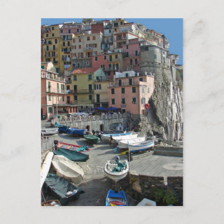 Riomaggiore Village Italy Cinque Terre Postcard