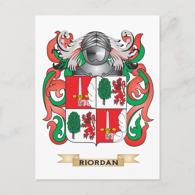 Riordan Coat of Arms (Family Crest) Postcard (Front)