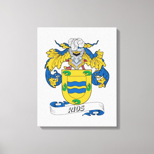 Rios Family Crest Canvas Print (Front)