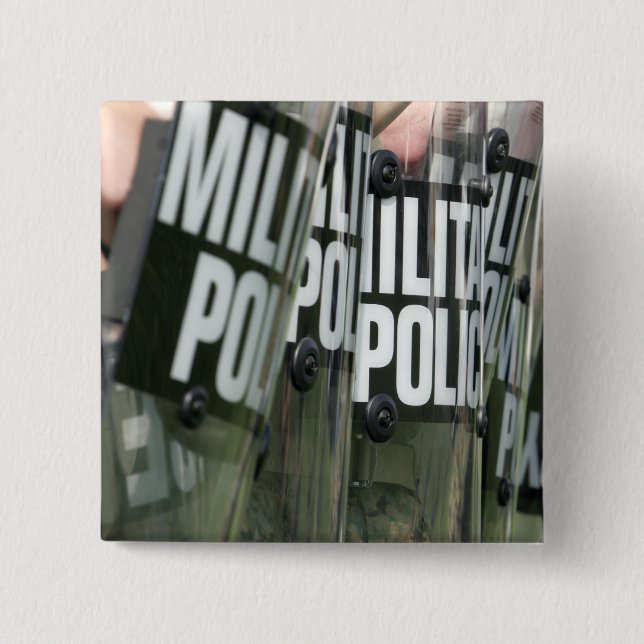 Riot control formation 2 inch square button (Front)