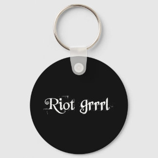 Riot Grrrl Black Keychain