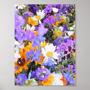 Riot of Floral Colours Poster