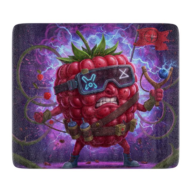 Riot Raspberry Cutting Board (Front)