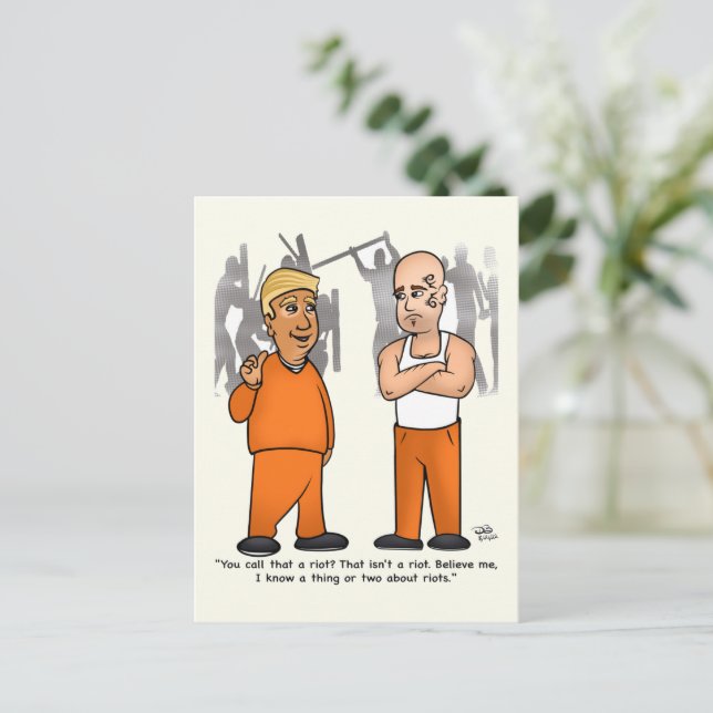 Riot Trumper Postcard (Standing Front)