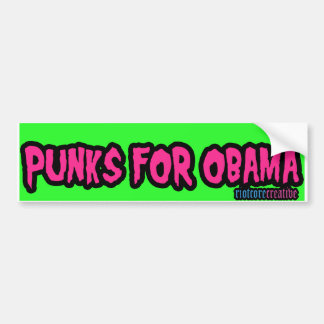 RiotCore "Punks for Obama" Bumper Sticker