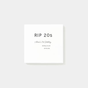 RIP 20s 21st birthday simple minimal brunch date n Post-it Notes