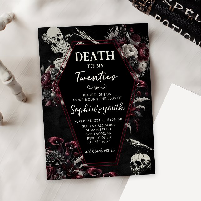 RIP 20s 30th Birthday Death to my Youth            Invitation (Creator Uploaded)