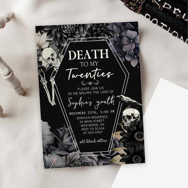 RIP 20s 30th Birthday Death to my Youth            Invitation (Creator Uploaded)