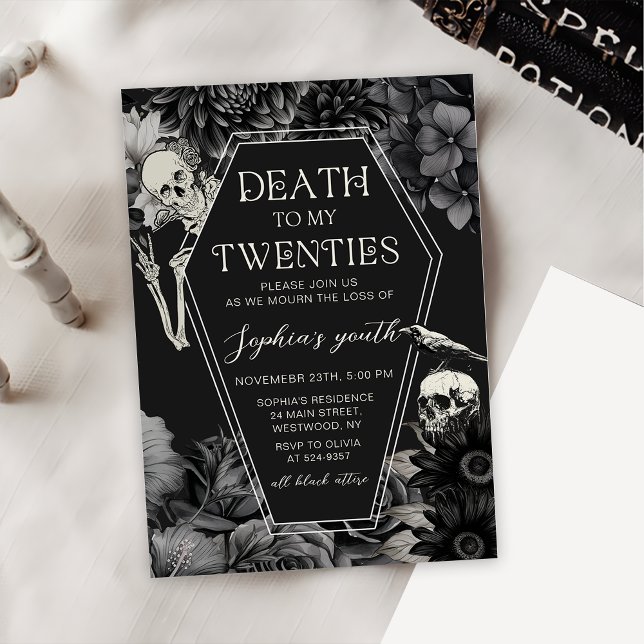 RIP 20s 30th Birthday Death to my Youth            Invitation (Creator Uploaded)