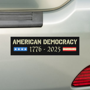 RIP American Democracy 1776-2025 Anti-Trump Bumper Sticker