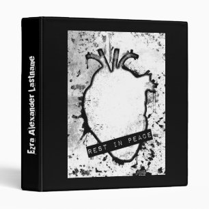 RIP anatomical heart guest book Binder