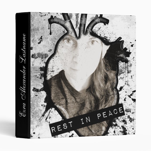 RIP anatomical heart memory book Binder (Front/Spine)