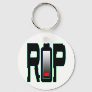 RIP Battery Button Keychain