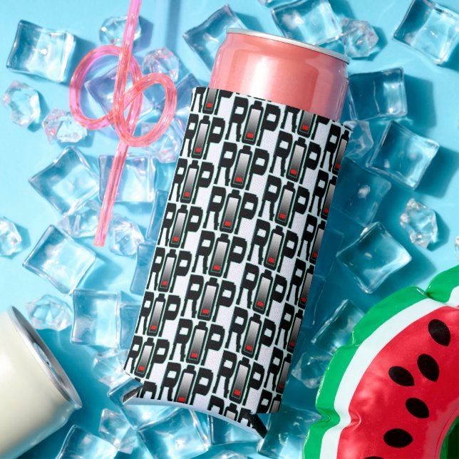 RIP Battery Foam Slim Seltzer Can Cooler (In Situ Summer)