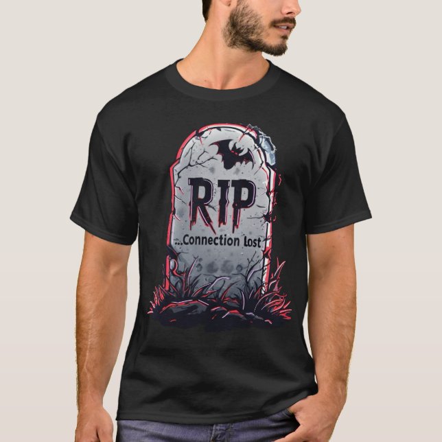 RIP Connection Lost – Gamer Tombstone Shirt (Front)