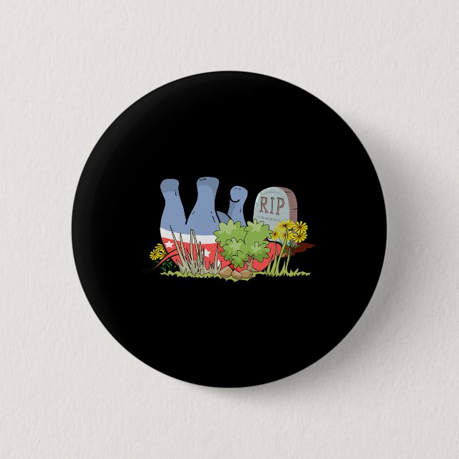 Rip Gop Dead Elephant Republican Protest  2 Inch Round Button (Front)