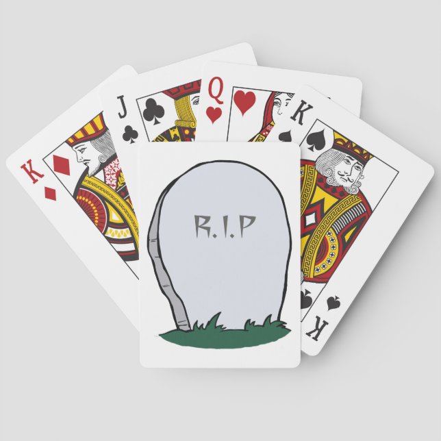 RIP Gravestone Cemetery Playing Cards (Back)