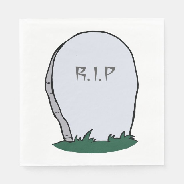 RIP Gravestone Napkin (Front)