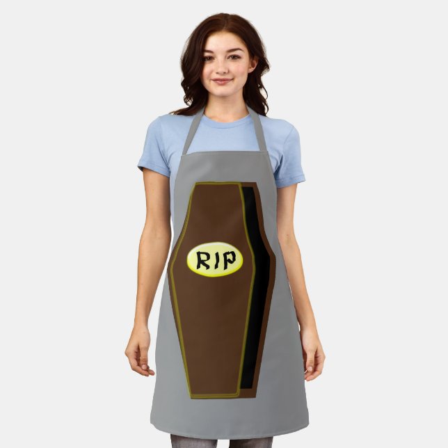 RIP Halloween Coffin of Doom Apron (Worn)