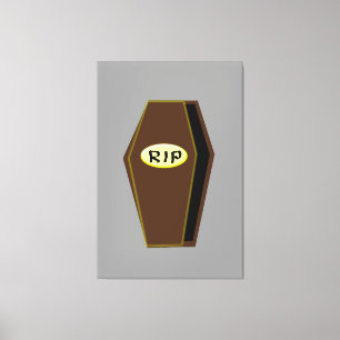 RIP Halloween Coffin of Doom Canvas Print