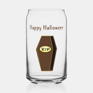 RIP Halloween Coffin of Doom Custom Can Glass