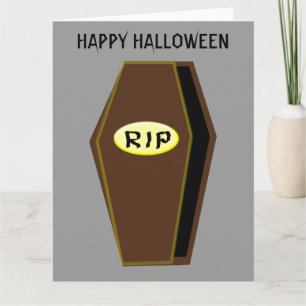 RIP Halloween Coffin of Doom Custom Card