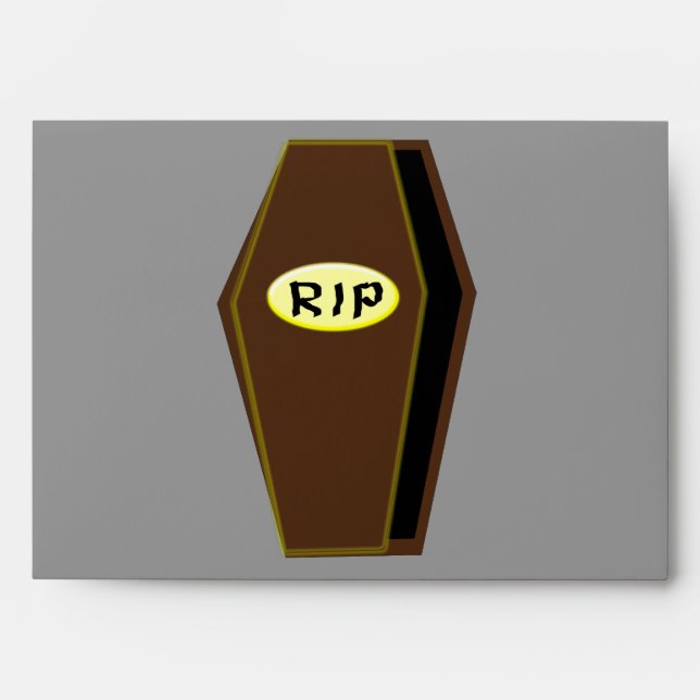 RIP Halloween Coffin of Doom Custom Envelopes (Front)