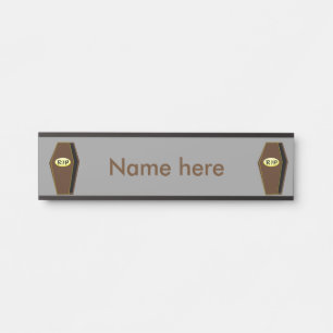 RIP Halloween Coffin of Doom Custom Hanging Sign