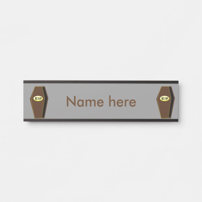 RIP Halloween Coffin of Doom Custom Hanging Sign (Front)