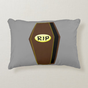 RIP Halloween Coffin of Doom Pillow