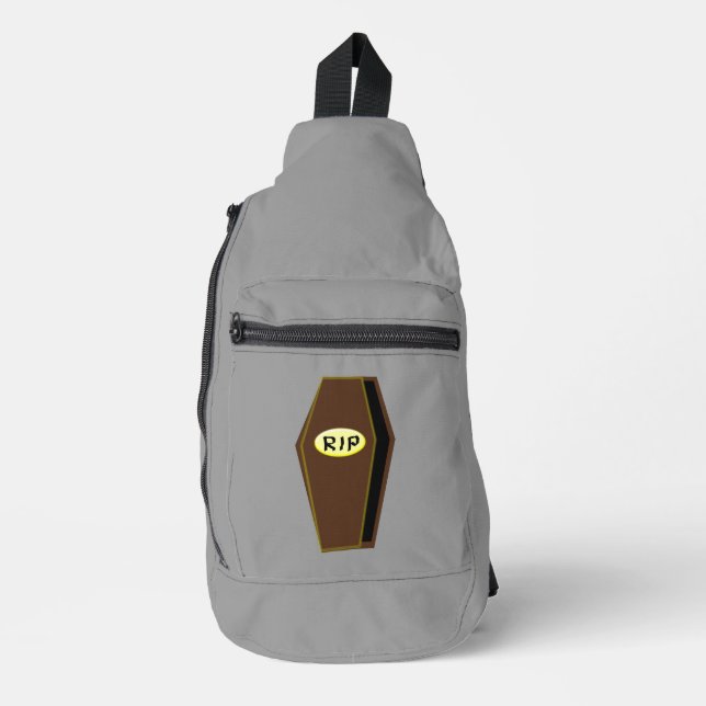 RIP Halloween Coffin of Doom Sling Bag (Front)