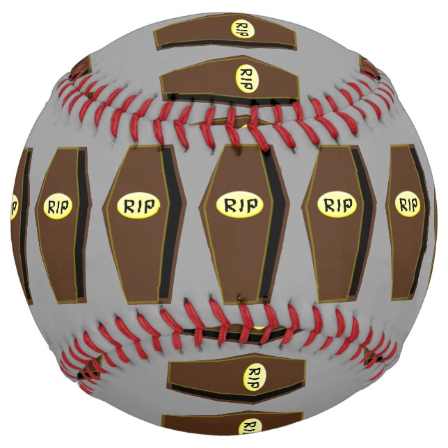RIP Halloween Coffin of Doom Softball (Front)