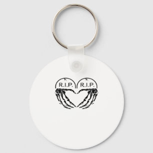 Rip, Heart Shaped Design Made From Gravestones, An Keychain
