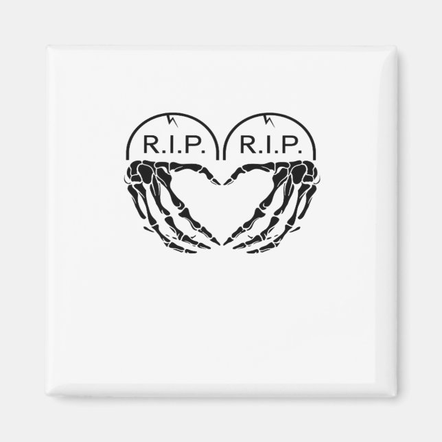 Rip, Heart Shaped Design Made From Gravestones, An Magnet (Front)