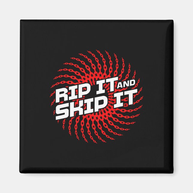 Rip It And Skip It Funny Disc Golf Ultimate Throw  Magnet (Front)