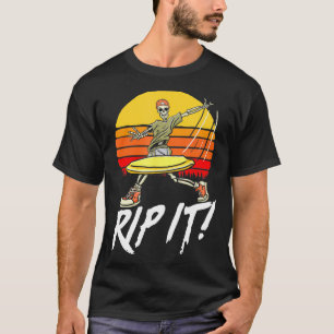 Rip It Disc Golf Dead Driver Skeleton Vintage Skul T-Shirt