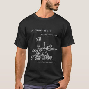 Rip Mars Opportunity Rover Exploration Hand-Drawn T-Shirt