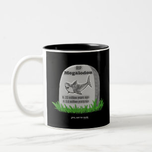 RIP Megalodon  Two-Tone Coffee Mug