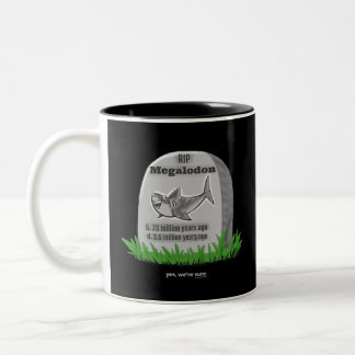 RIP Megalodon  Two-Tone Coffee Mug