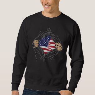 Rip Reveal US Citizen Proud America State Flag Flo Sweatshirt
