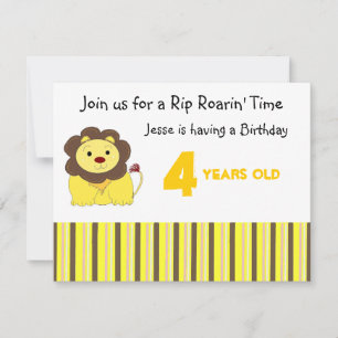 Rip Roarin'  Birthday Invitation