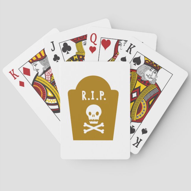 RIP Skull Playing Cards (Back)