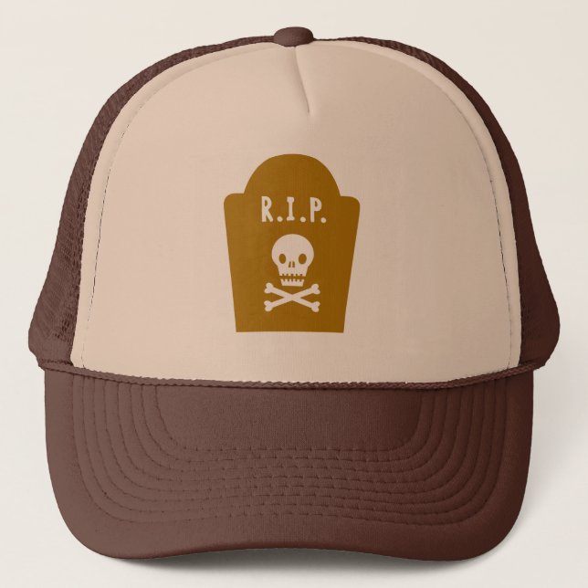 RIP Skull Trucker Hat (Front)