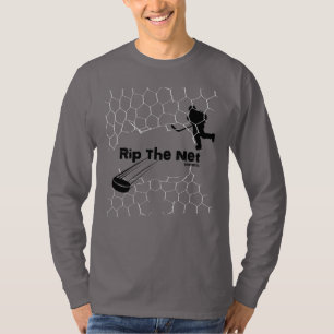 Rip the Net Hockey Player T-Shirt