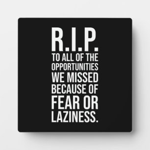 RIP To Missed Opportunities, Gym, Hustle, Success  Plaque