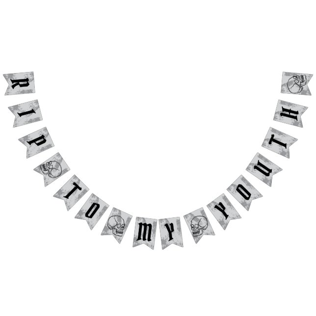 RIP To My Youth Funeral Themed Birthday Banner (All)