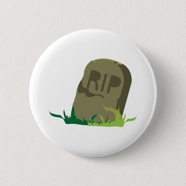 RIP Tombstone 2 Inch Round Button (Front)