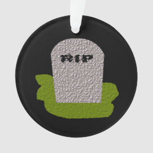 RIP Tombstone Acrylic Ornament