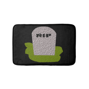 RIP Tombstone Bath Mat
