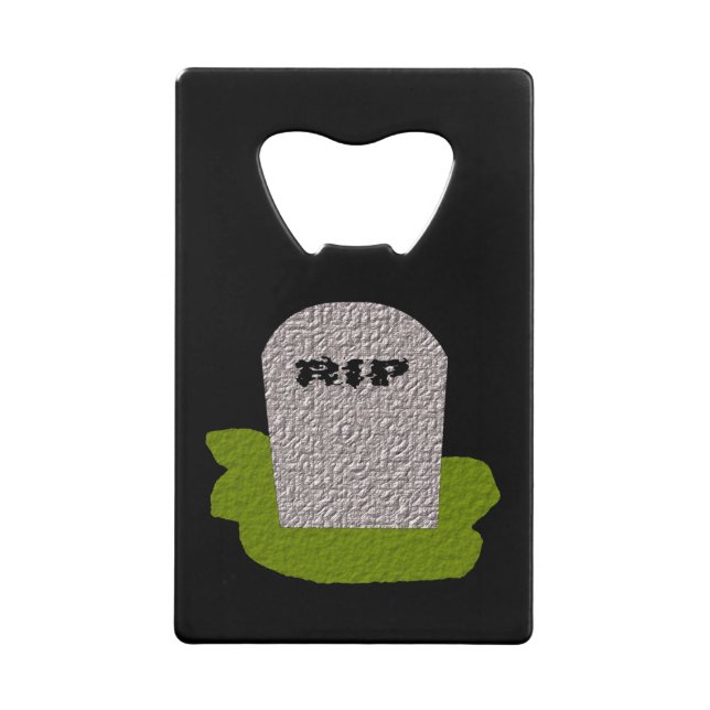 RIP Tombstone Bottle Opener Wallet Bottle Opener (Front)